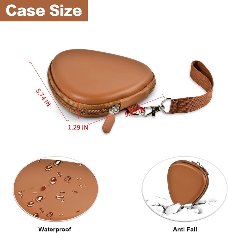 Comecase Guitar Picks Holder Case for Acoustic Electric Guitar Holds Over 39 Packs, Variety Pack Bass Picks Storage Pouch Organizer, Guitar Plectrums Bag with Mesh Pocket for Other Accessories - Brown - Image 5